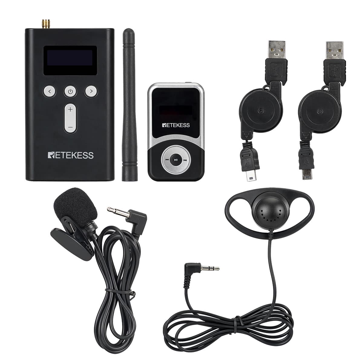 Retekess T130S T131S Sistemas de Guiado de Grupos para Reuniones/Capacitación/Viaje al Museo