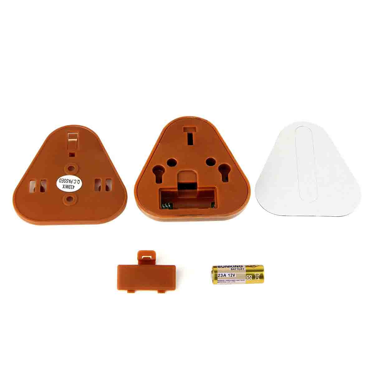 Retekess Manufacturing Sistemas de Paginación Receptor T128 Botón de Llamada Marrón de 4 Teclas para Fábrica, Producción e Industria