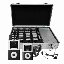 Retekess T130U T131U Radioguía Antiinterferencias, Sistema de Guía Grupal, con Caja de Carga de 32 Slots