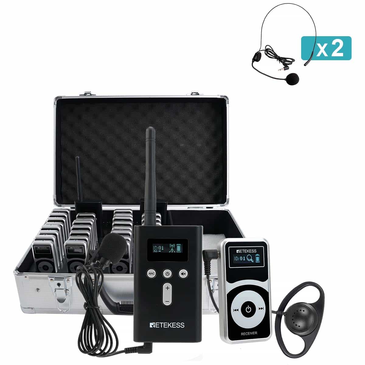 T130P T131P(T130 3rd) Sistema Tourguide para Guías Turísticos, Tecnología Avanzada de Reducción de Ruido DSP