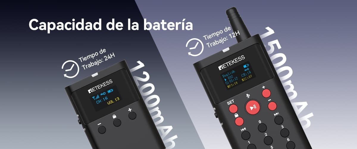 TT127 batería de larga duración