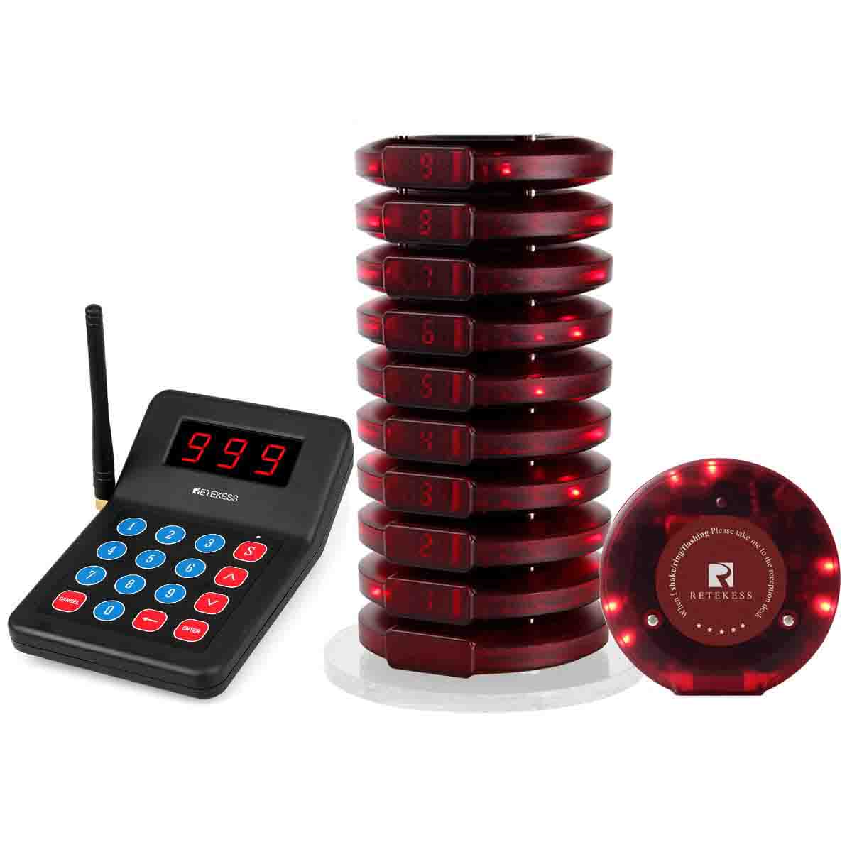 Retekess T119 Sistema de Llamada Inalámbrico Mini Buscapersonas Restaurante