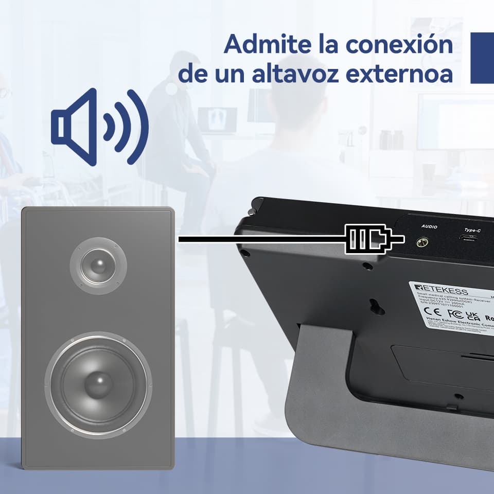 Retekess sistema de llamada de enfermera TH107 receptor Host con TH009 IP67 botón de llamada de una tecla resistente al agua para hospital, clínica, hogar de ancianos