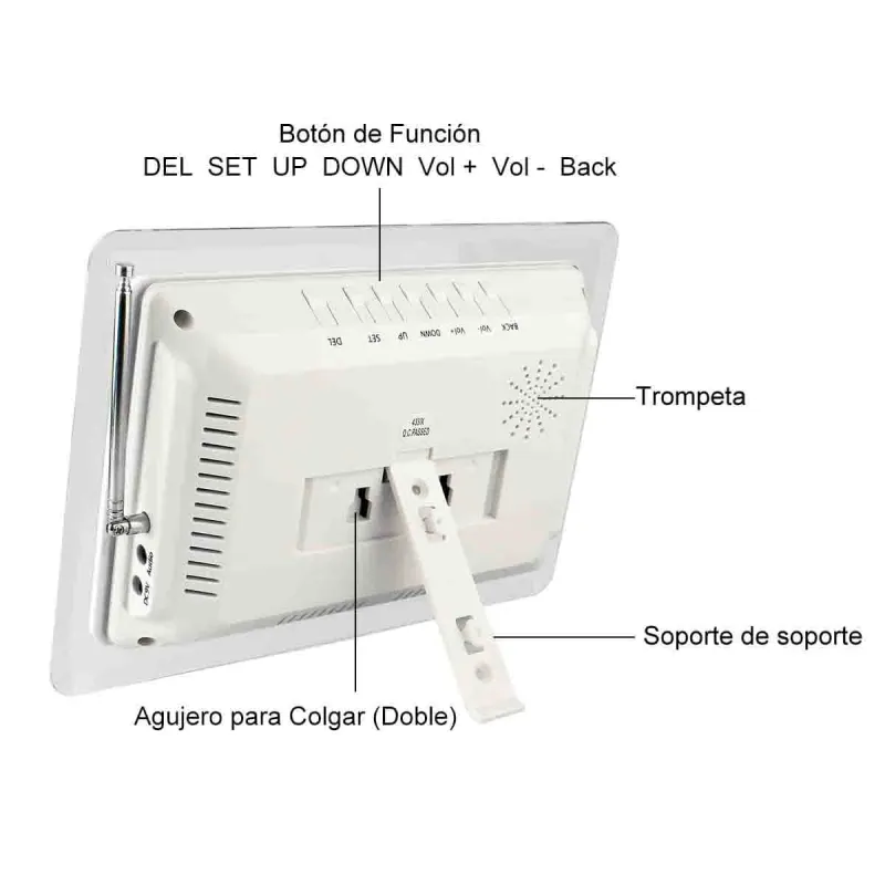 Retekess Sistema De Llamadas Inalámbrico T114 Receptor De Pantalla TD003 Transmisor De Botón De Llamada Con Mango Para Hospitales, Hogares De Ancianos