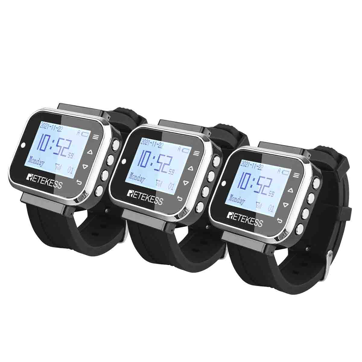 Retekess TD110 Receptor de Reloj Inteligente Inalámbrico para Clinic Restaurant Factory