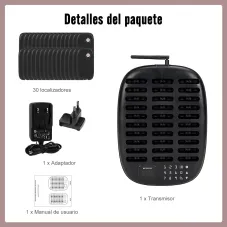Retekess TD175P Gran Capacidad Sistema De Localización De Restaurantes Con 30 Buscapersonas