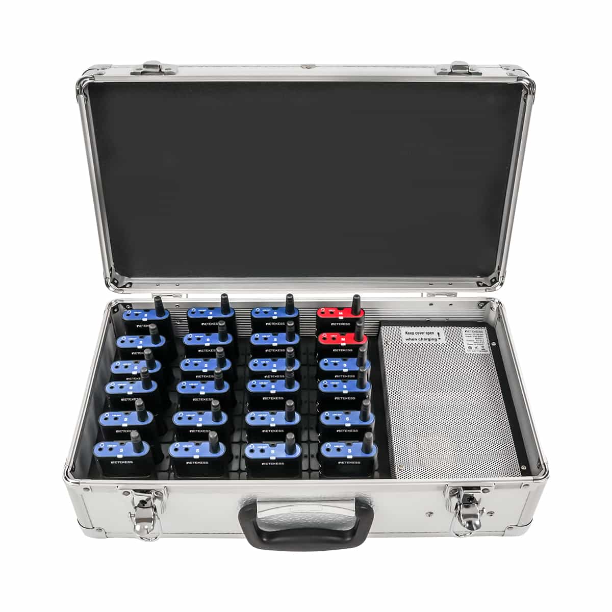 Retekess TT022 Estuche de Carga de 24 Ranuras Bolsa de Transporte Portátil para el Transmisor Principal TT126 y el Vicetransmisor TT126