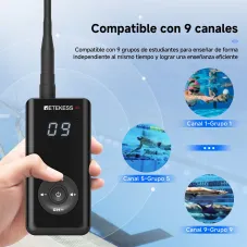 Retekess TT120 Sistema de Comunicación para Entrenamiento de Natación, Resistente al Agua IP68, Imprescindible para Deportes de Entrenamiento Acuático