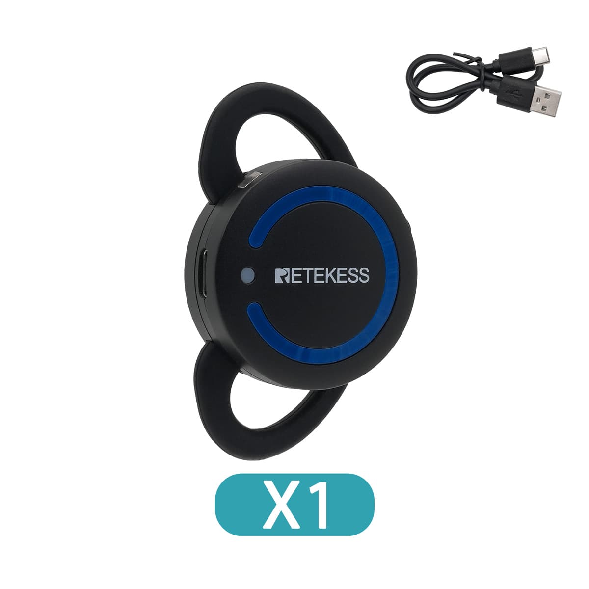 Retekess TT126R Sistema de Guía Turística Receptor de Gancho para la Oreja, Mini y Portátil, Utilizado para Atracciones Turísticas y Visitas a Fábricas