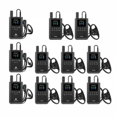 Retekess TT129 Sistema de Comunicación Full-duplex Inalámbrico, Admite 3 Transmisores Hablando al Mismo Tiempo