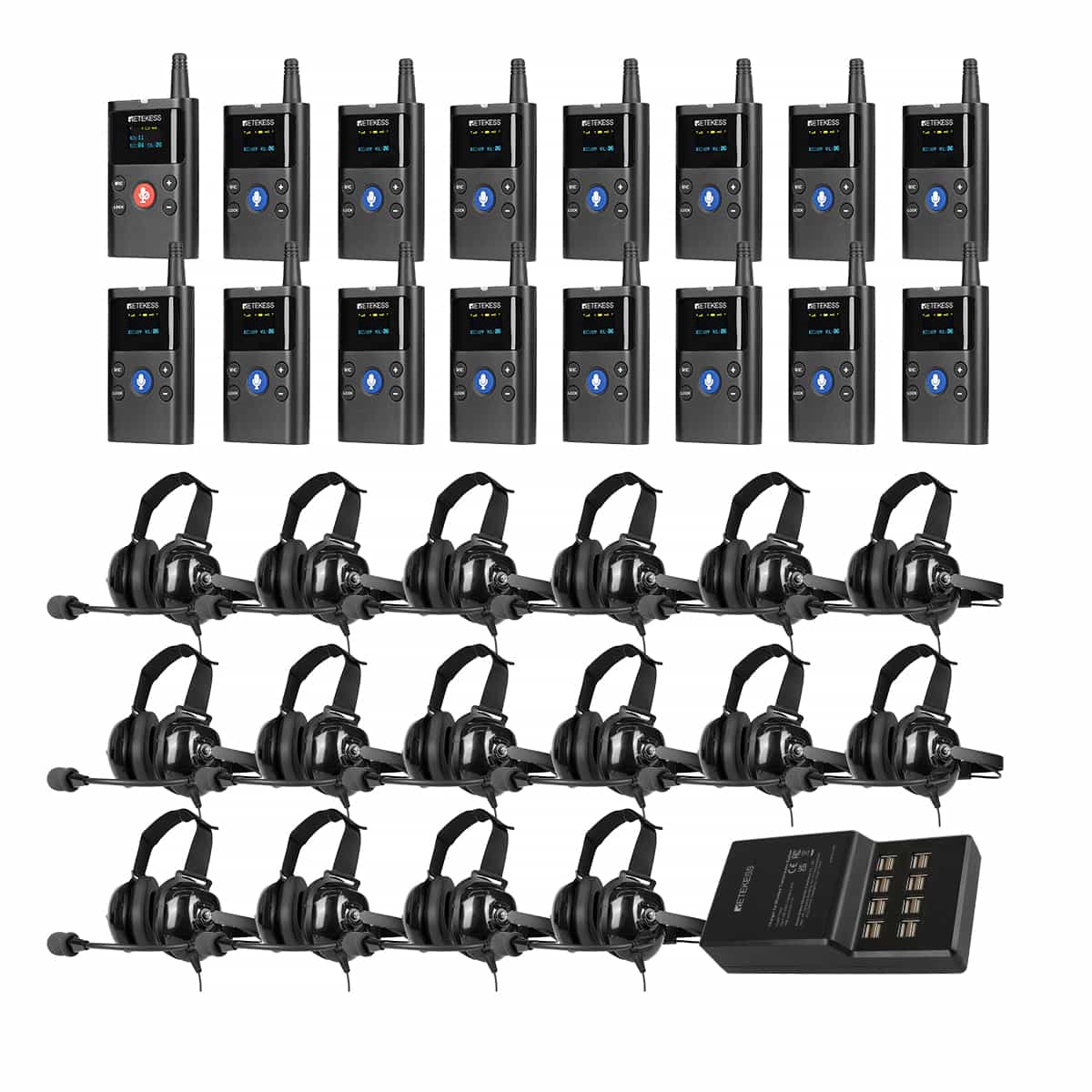 TT126 TT034 Sistema de guía turístico bidireccional Fábrica de auriculares profesionales con reducción de ruido Soluciones de auriculares para giras