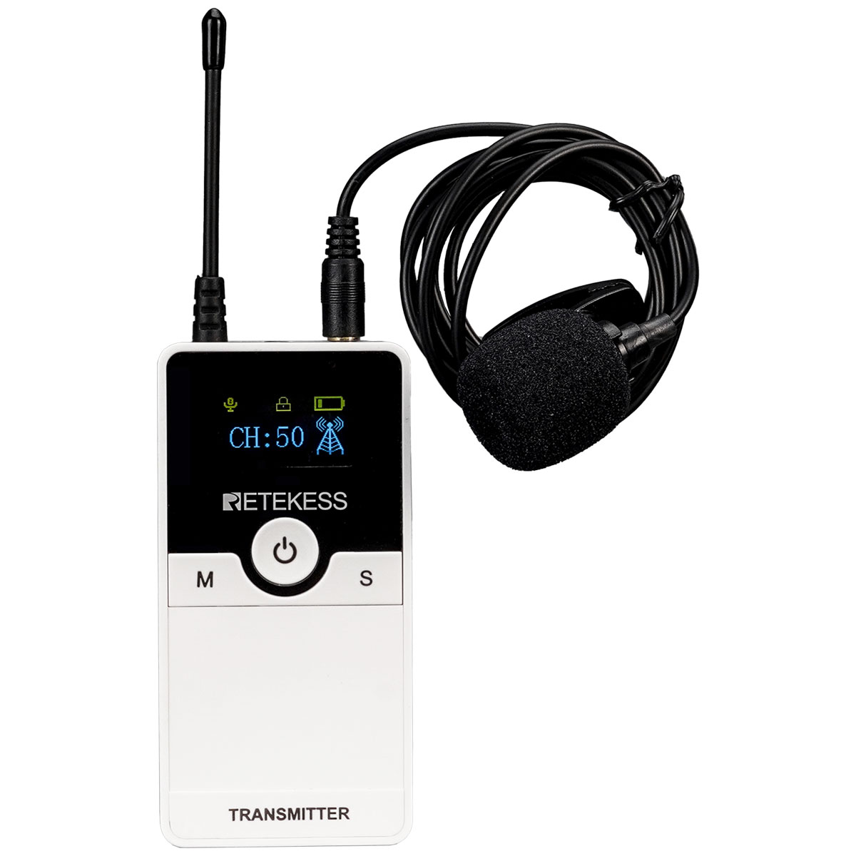 Retekess TT116 UHF Sistemas de Audio Inalámbrico para Visitas Guiadas  con Maleta