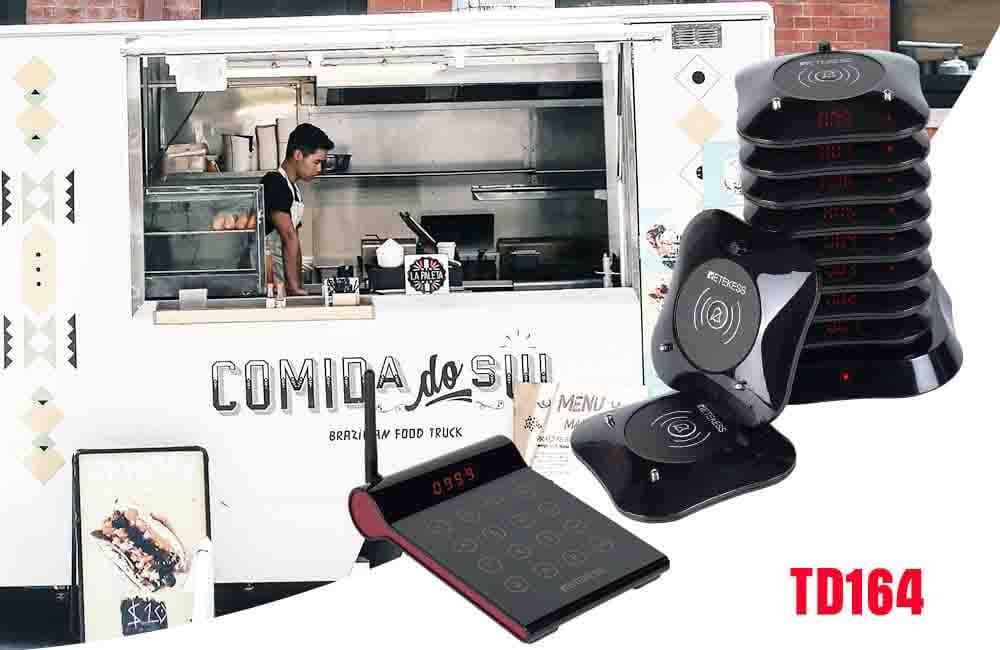 Sistema de Buscapersonas Inalámbrico Guarde Sus Puntos de Carga en Camiones de Comida