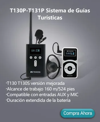 T130P T131P(T130 3rd) Sistema Tourguide para Guías Turísticos, Tecnología Avanzada de Reducción de Ruido DSP