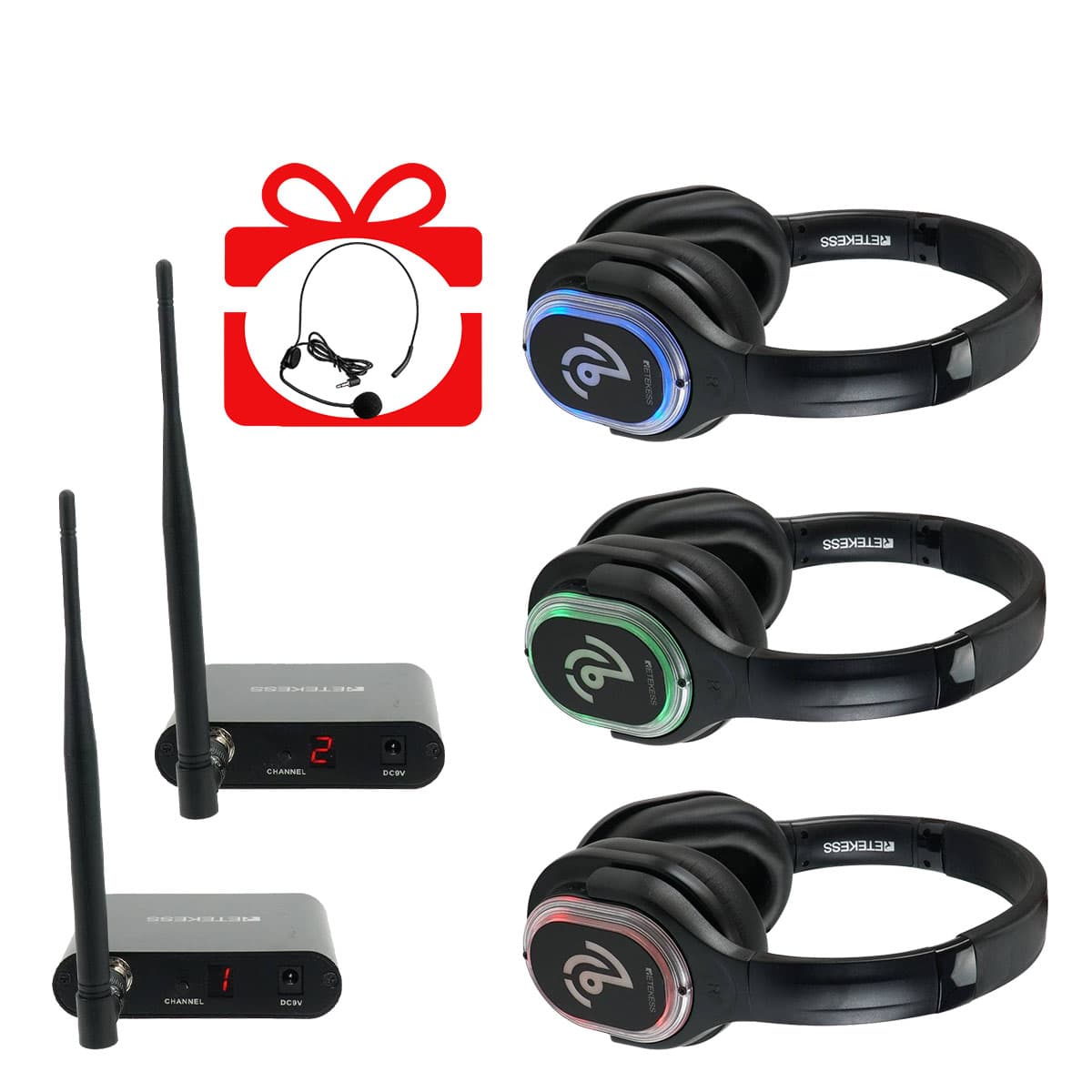 Retekess TA003-TA004 Silent Disco Headphones Calidad Sonido Alta Fidelidad
