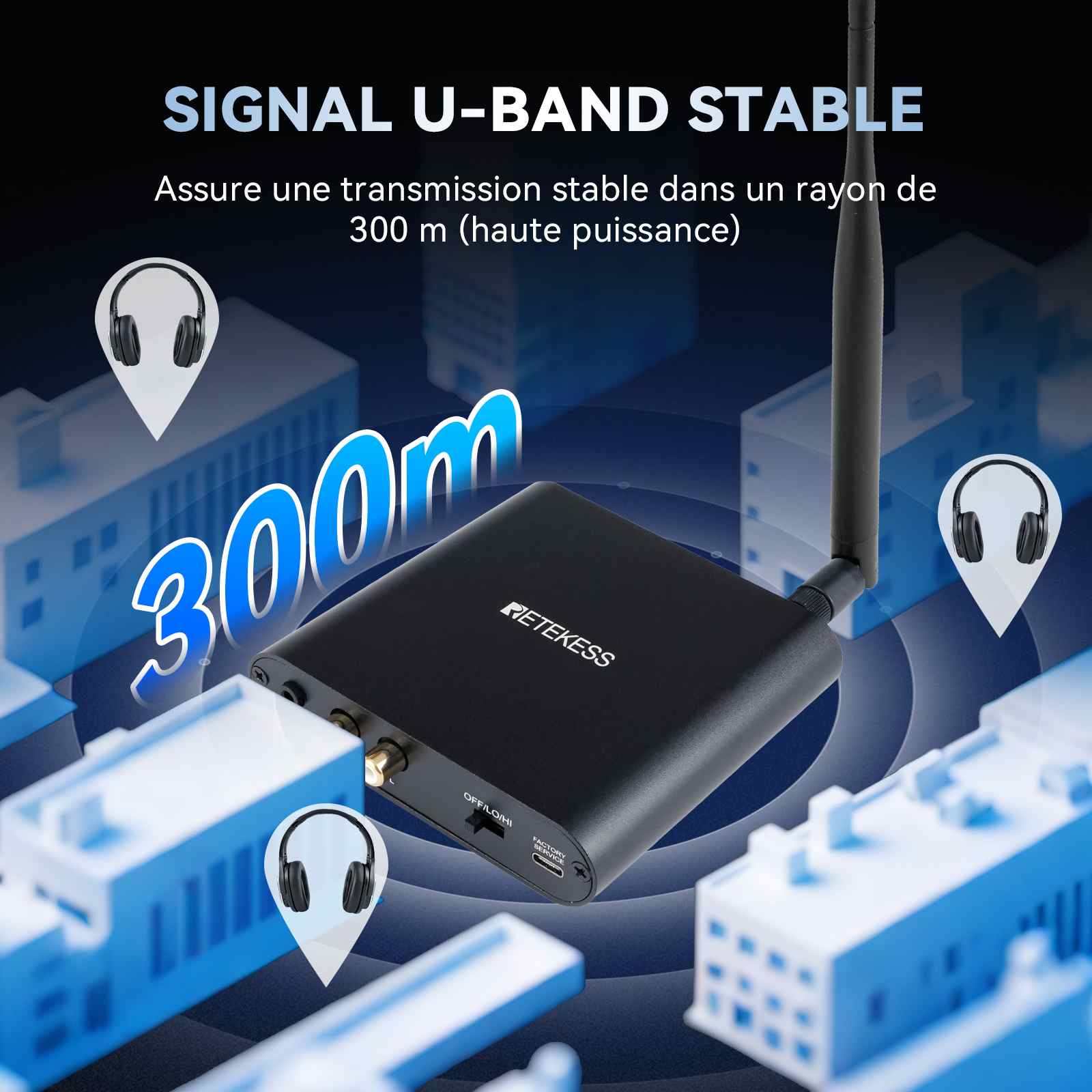 Retekess TA003-TA004 Silent Disco Headphones Calidad Sonido Alta Fidelidad