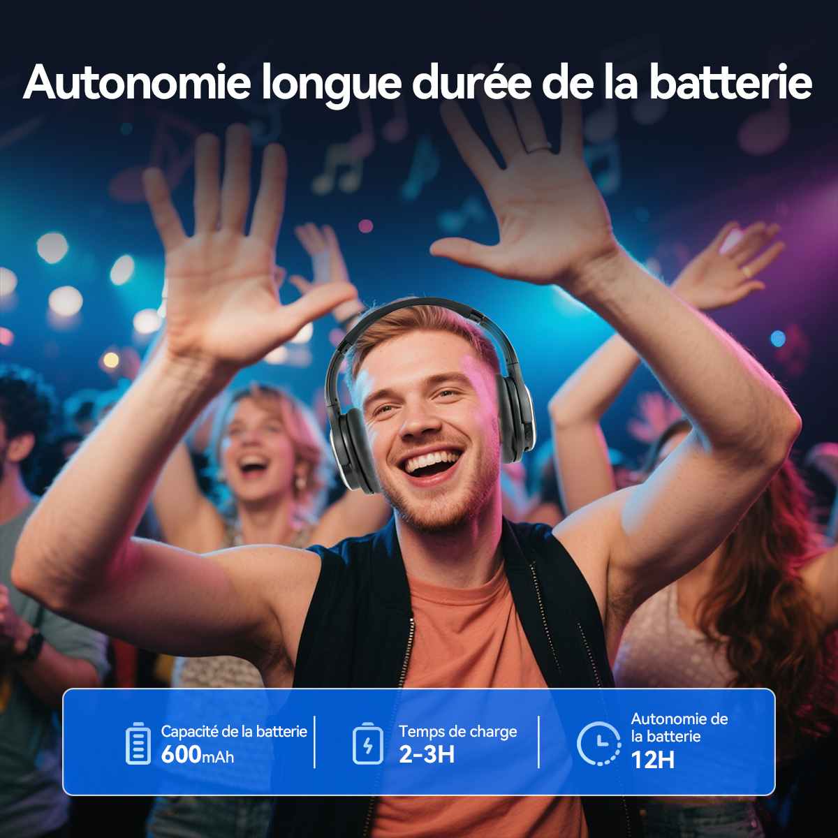 Retekess TA004 Auriculares Silent Disco with 3 Channels for Meditation,Parties,Classes,Club,Bar and DJ