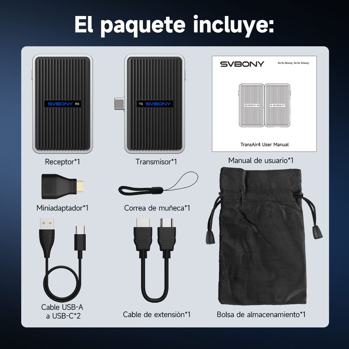 TransAir4 Transmisor y Receptor HDMI Inalámbrico 4K de Alta Definición de Doble Banda