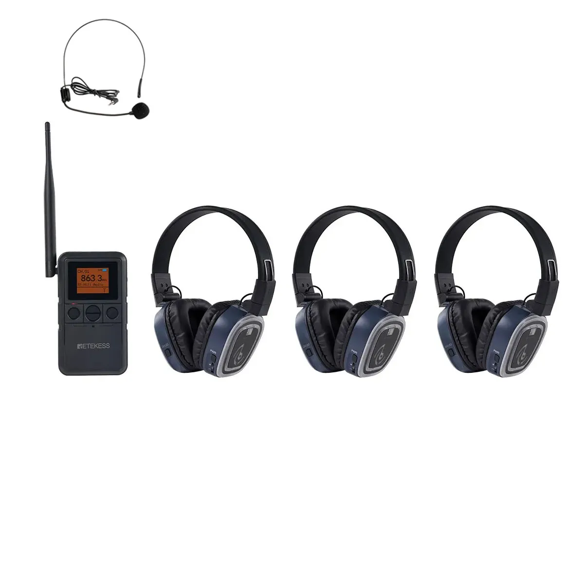 Para Yoga, Meditación y Sanación con Sonido – Auriculares Silenciosos Portátiles TA003P y TA004S, 6 Canales con Clip Trasero y de Mano, Batería Intercambiable, Bluetooth y Bass Boost.