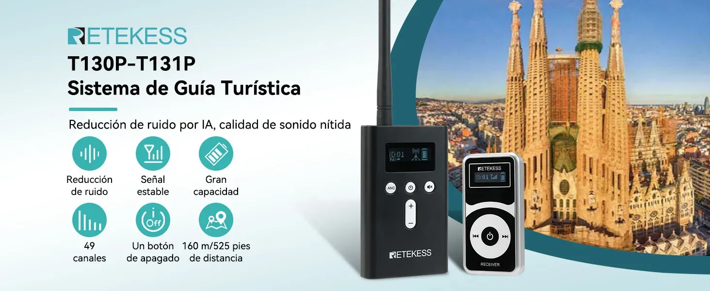 Sistema Tourguide T130P para guías turísticos