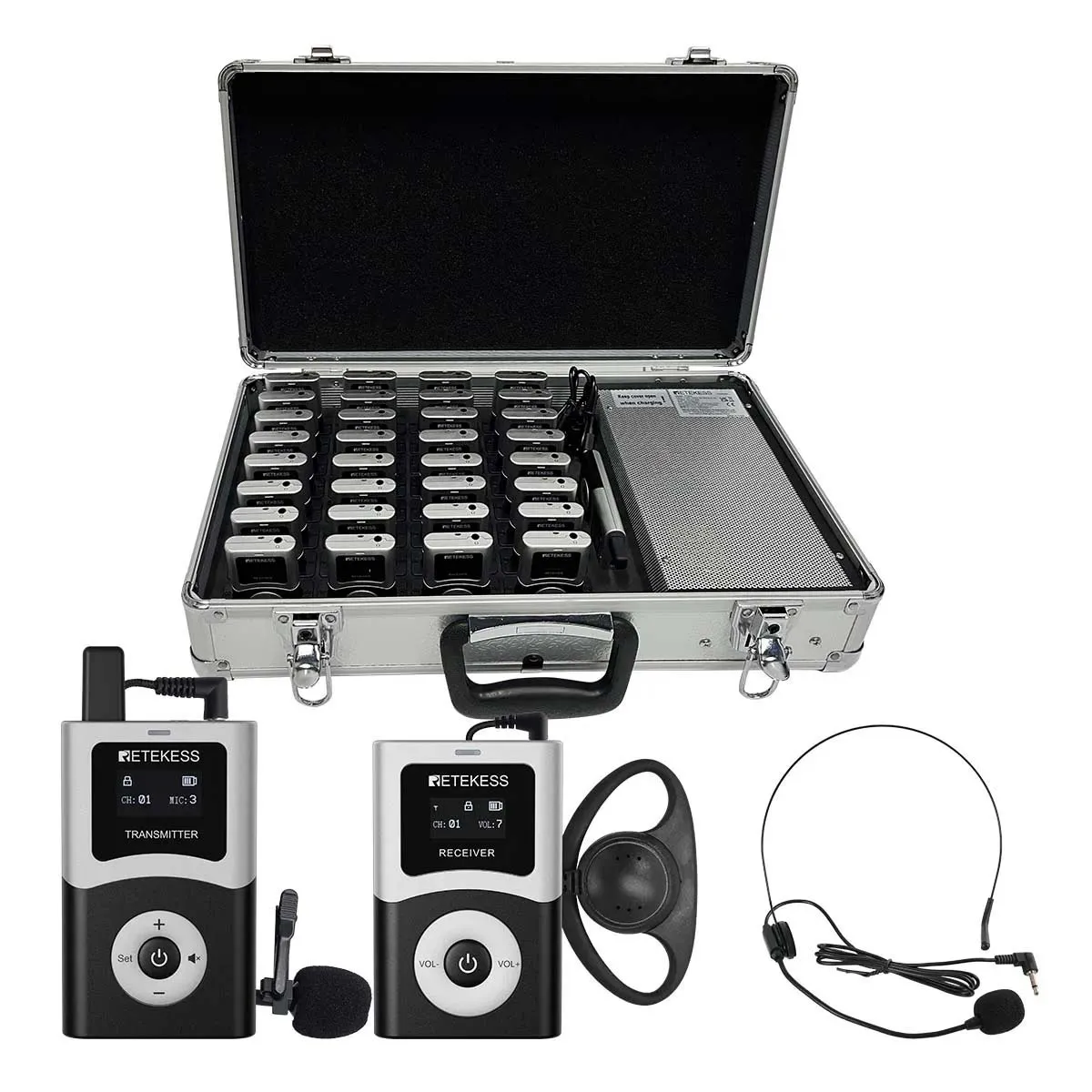 T130U T131U Sistema de Tour Grupal Digital Transmisión UHF | Ideal para la Sagrada Família, Alhambra y Museos de España