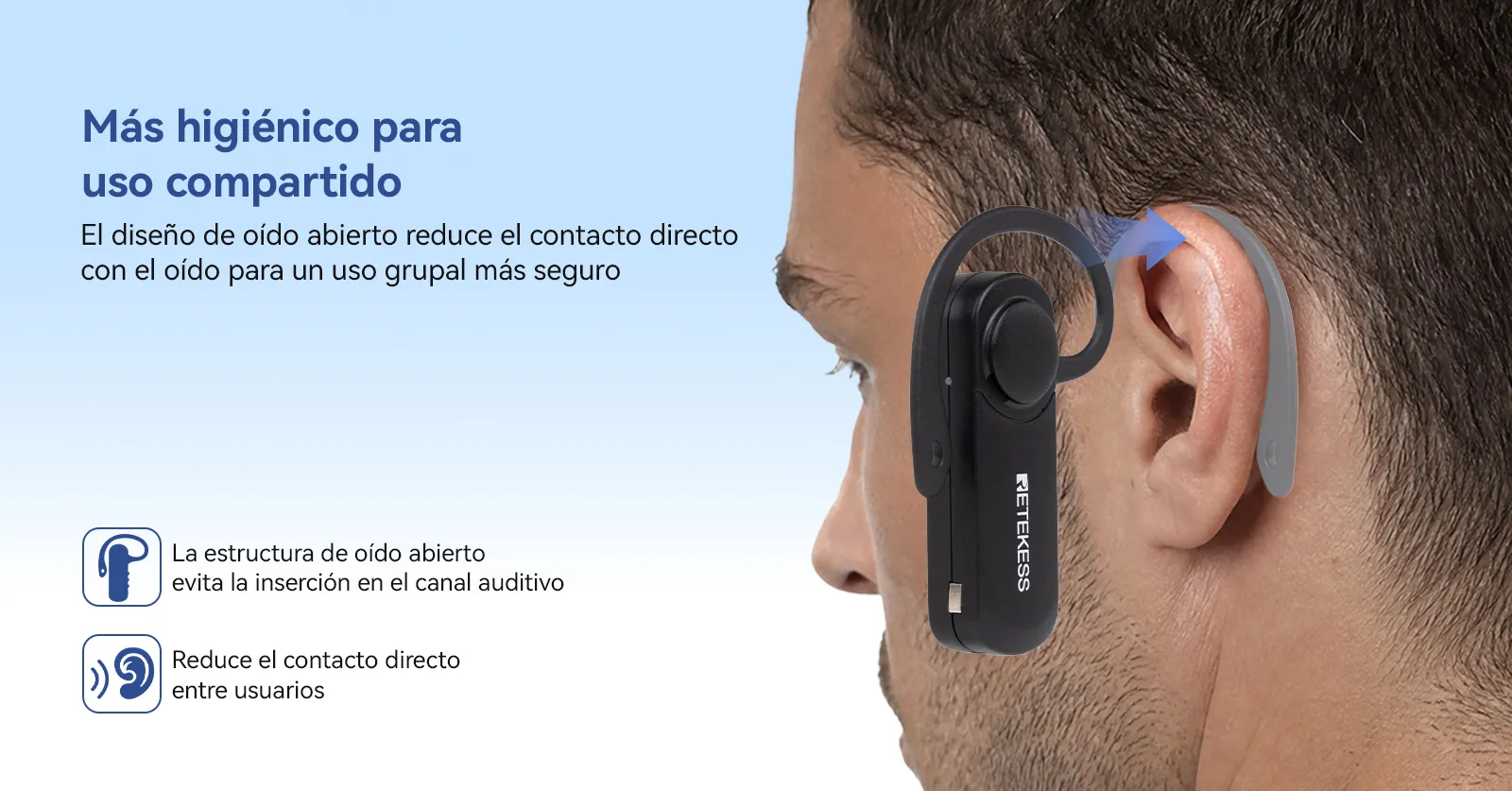 Auricular abierto para uso compartido