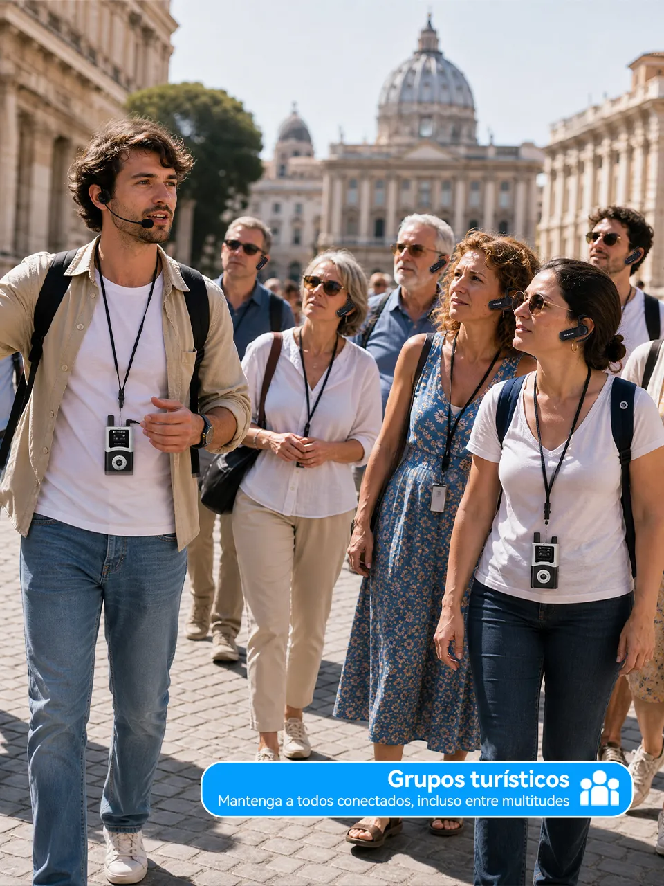 Sistema de audio inalámbrico para grupos turísticos