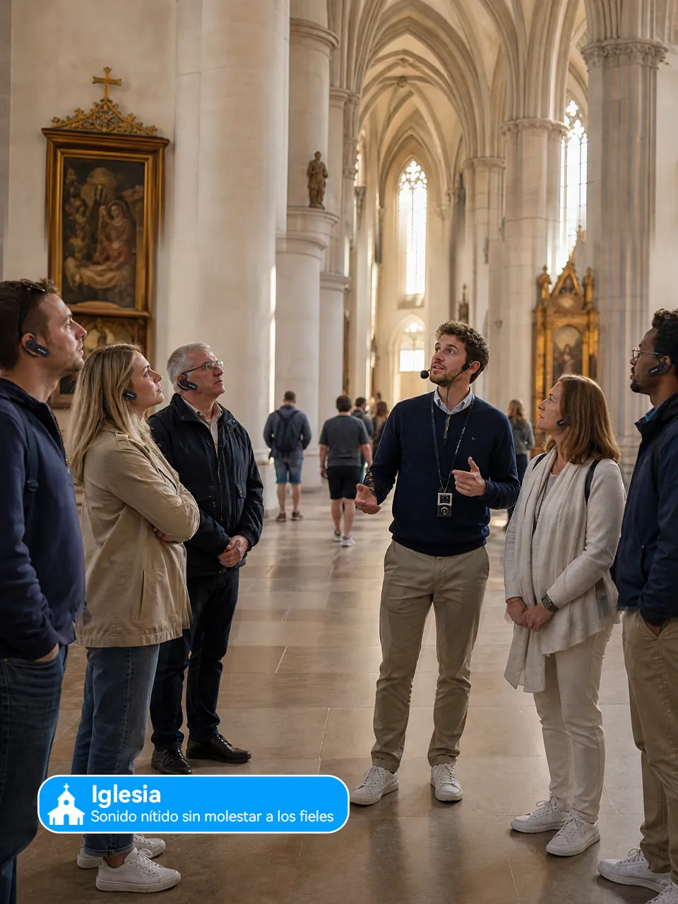 Sistema de audio inalámbrico para visitas guiadas en iglesias