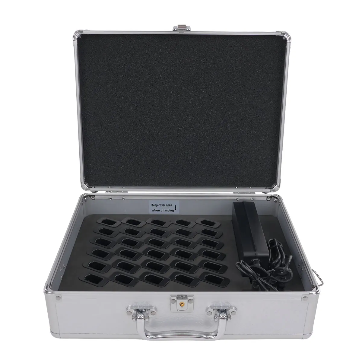 Maletín de carga TT037 T131R para receptores de guía turística, cargador para sistema de guía turística inalámbrica de 30 unidades
