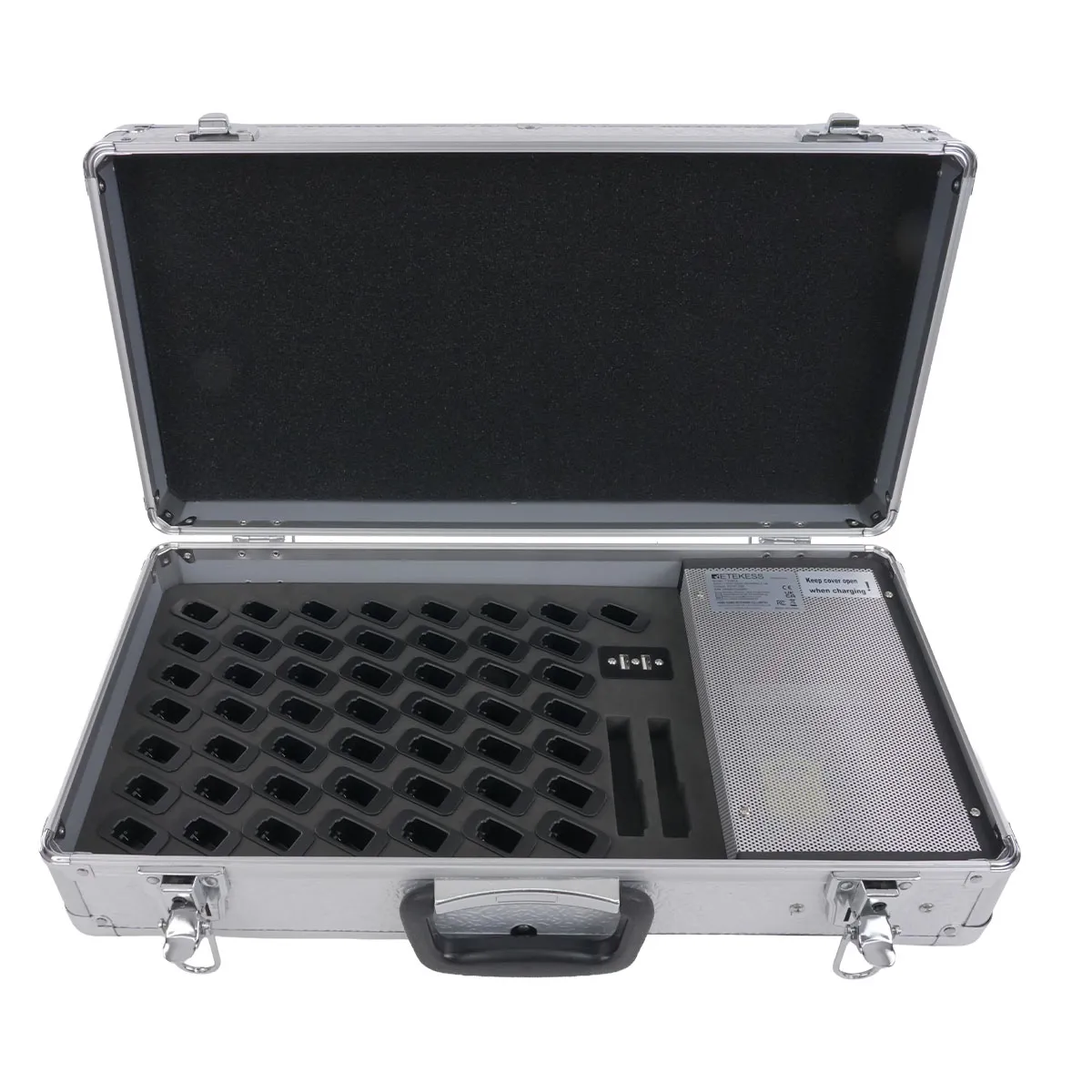 TT037A Maletín De Aluminio Con Carga Y Almacenamiento De 2 A 50 Posiciones Para T131R, Ideal Para La Gestión De Múltiples Dispositivos