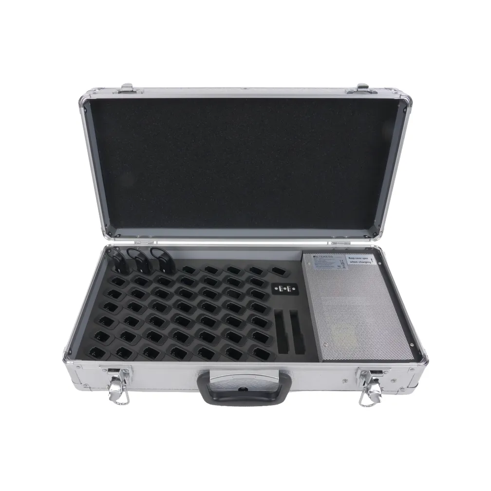 TT037A Maletín De Aluminio Con Carga Y Almacenamiento De 2 A 50 Posiciones Para T131R, Ideal Para La Gestión De Múltiples Dispositivos