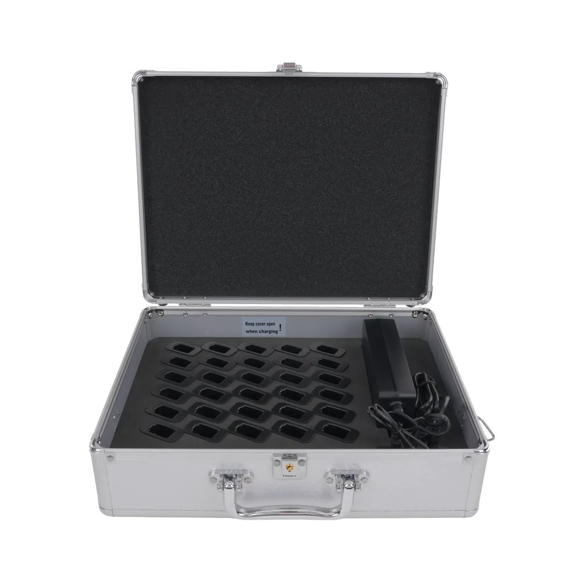 Maletín de carga TT037 T131R para receptores de guía turística, cargador para sistema de guía turística inalámbrica de 30 unidades