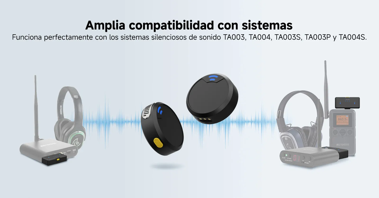 Micrófono de solapa inalámbrico compatible con TA003 TA004 TA003S TA004S