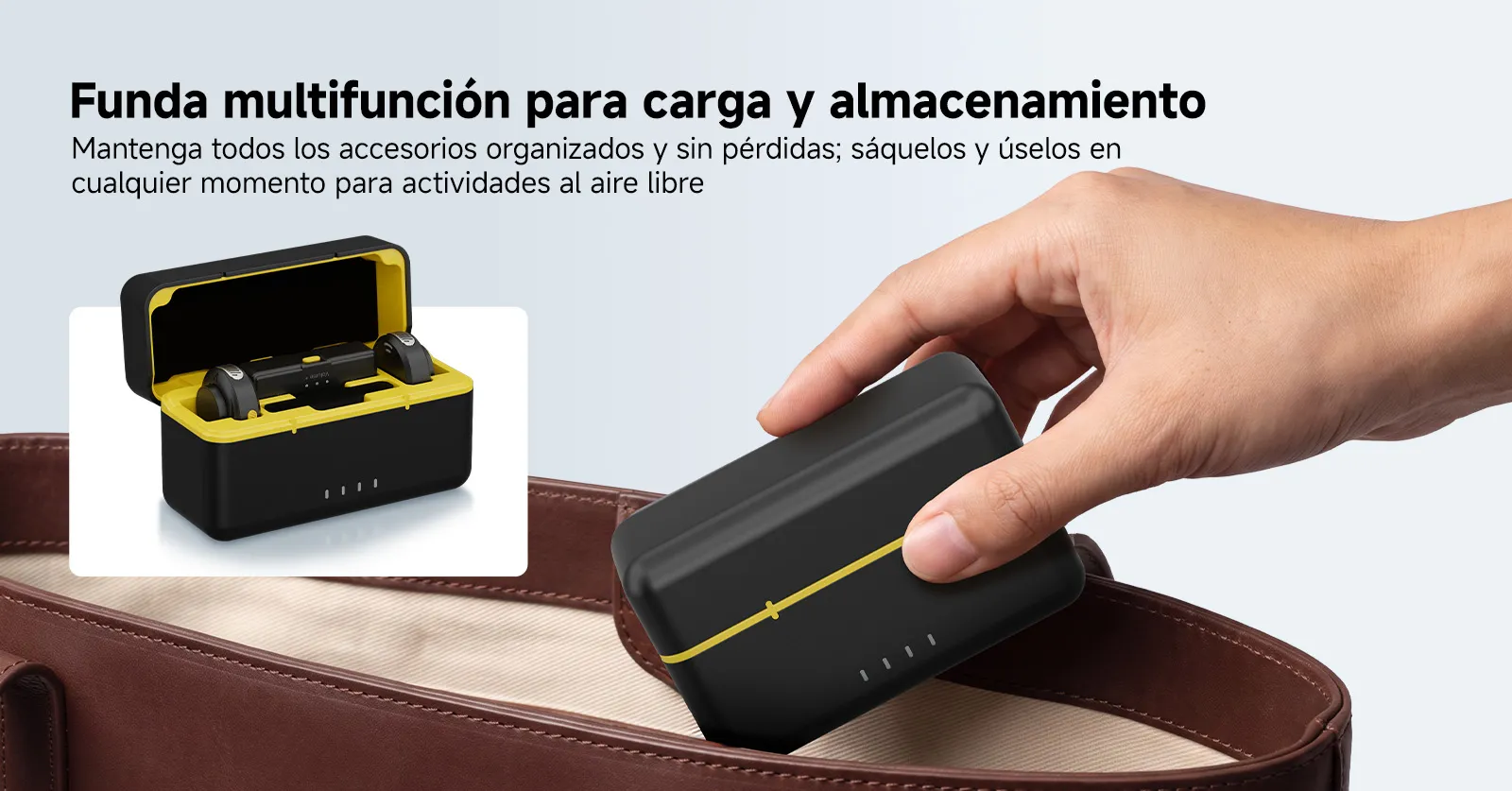 Sistema de micrófono inalámbrico con 2 transmisores y 1 receptor