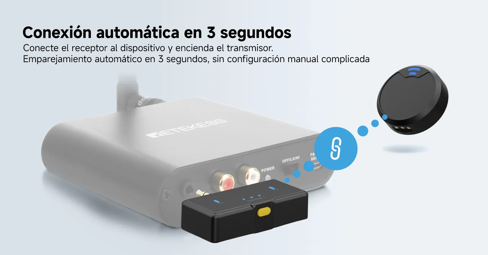 Micrófono inalámbrico plug and play con TRS de 3,5 mm