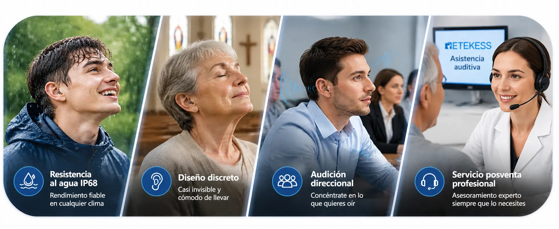 Audífono RIC TE105: Audición Personalizada para la Pérdida Auditiva Moderada a Severa